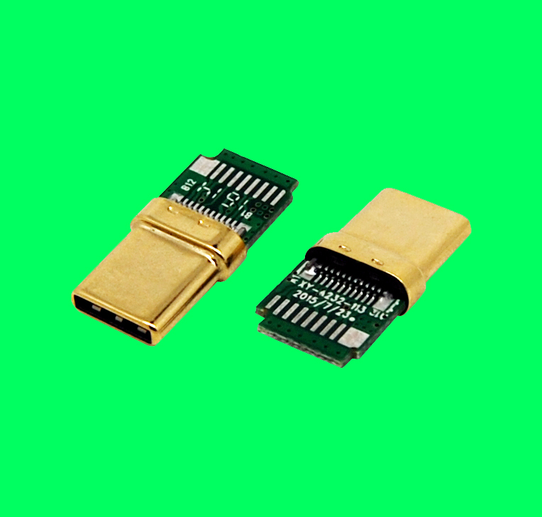 USB 3.1公頭焊線(xiàn)鍍金全功能款